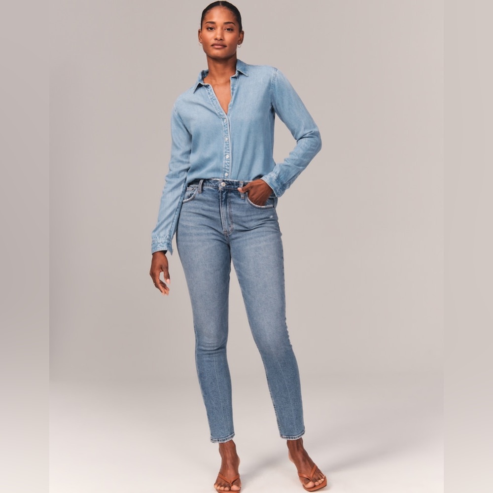 Abercrombie Curve Love High Rise Skinny Jean (Long)